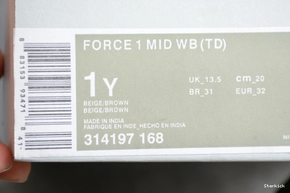 Travis Air Nike 07 Force Scott 1 Kids 314197-168 x Mid Brown Beige 0725